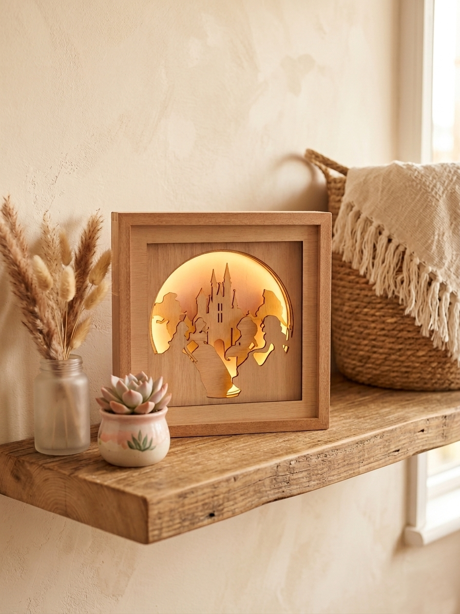 Lampada Shadowbox " Principesse"