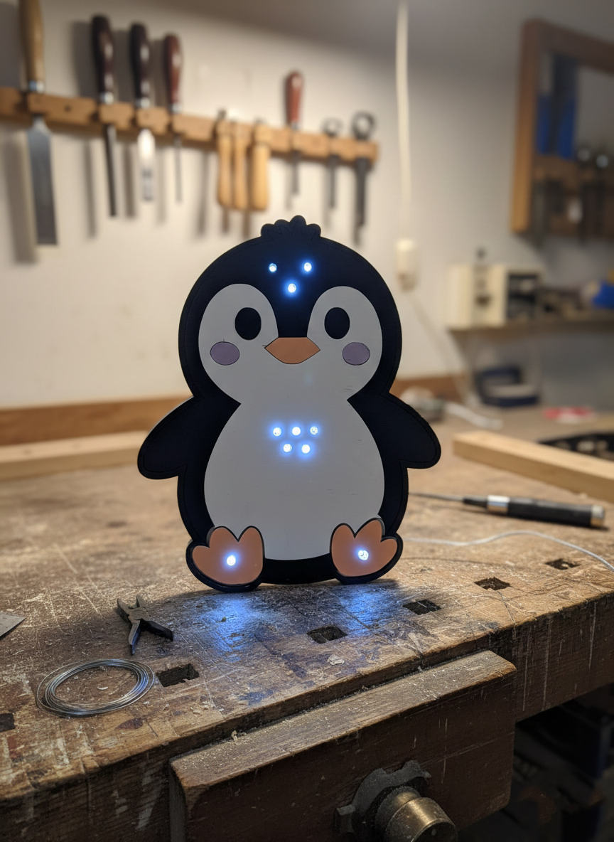 Lampada Rilievo Pinguino