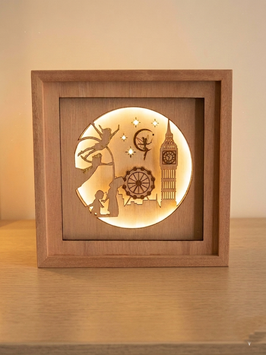 Lampada Shadowbox " Peter Pan "