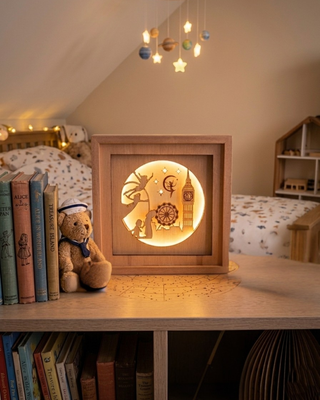 Lampada Shadowbox " Peter Pan "