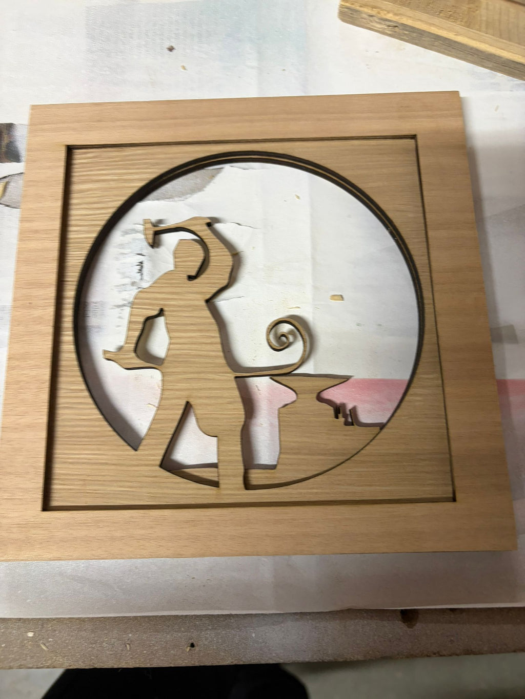Lampada Shadowbox "Mestieri "